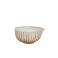 White Ridged Ceramic Pouring Bowl